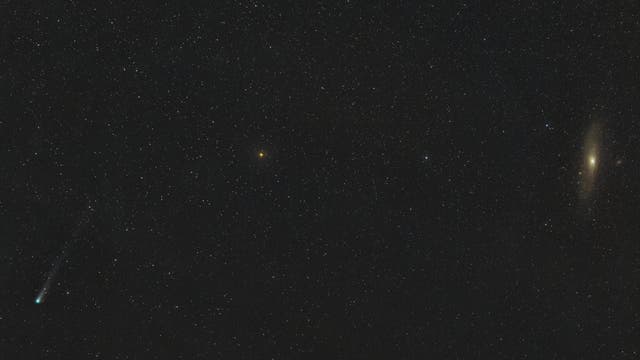 Komet 12P/Pons-Brooks und Messier 31 am 19. März