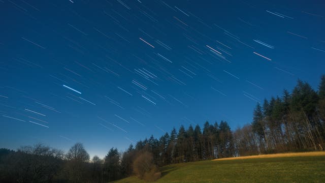 Sternspuren über dem Odenwald