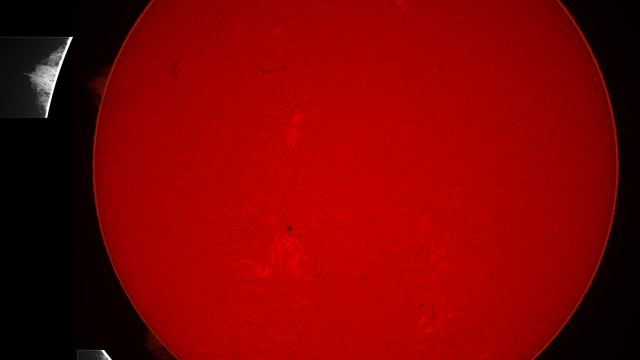Sonne in H-Alpha am 18. Juni 2023