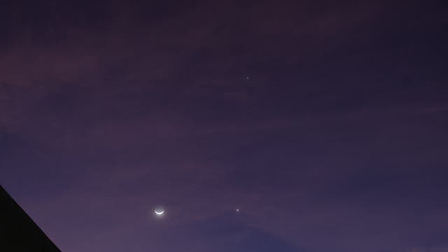 Mond-Venus-Jupiter-Tripel von Mexico am 20. August 2025
