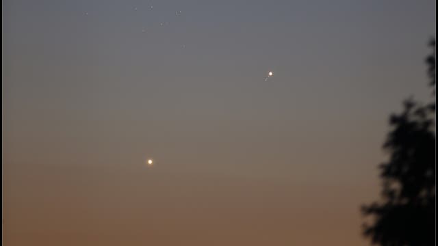 Konjunktion von Venus, Jupiter und Messier 44