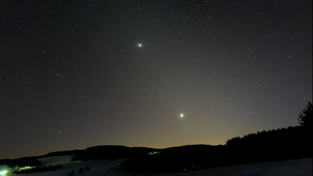 Jupiter, Venus und Zodiakallicht