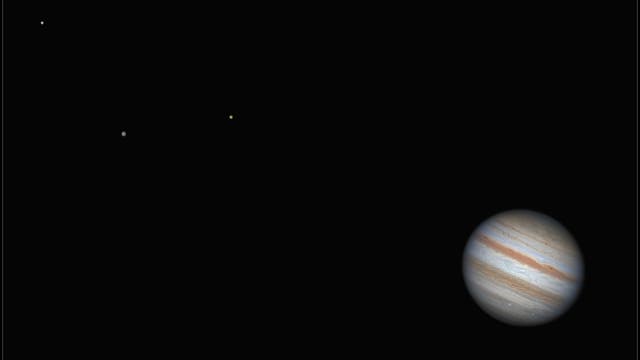 Jupiter und die Monde Europa, Ganymed und Io