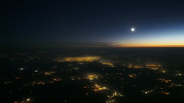 Konjunktion von Mond und Venus über Bayern Konjunktion von Mond und Venus über Bayern