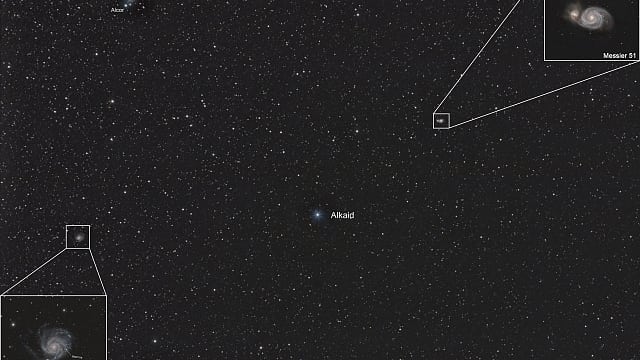 Widefield um Alkaid (Eta UMa) Widefield um Alkaid (Eta UMa)