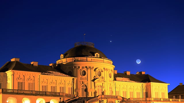 Venus, Mars und Mond am 20. Februar 2015 Venus, Mars und Mond am 20. Februar 2015