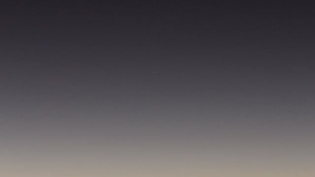 Mondsichel über Merkur und Mars Mondsichel über Merkur und Mars