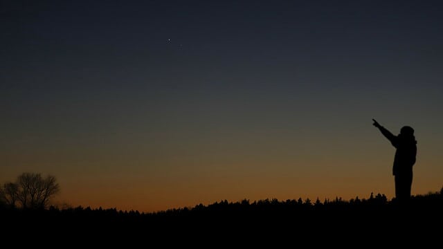 Saturn und Jupiter am Weihnachtsabend 2020 über Uelzen Saturn und Jupiter am Weihnachtsabend 2020 über Uelzen