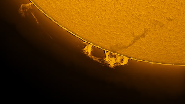 Sonnenprotuberanz am 21. April 2021 Sonnenprotuberanz am 21. April 2021