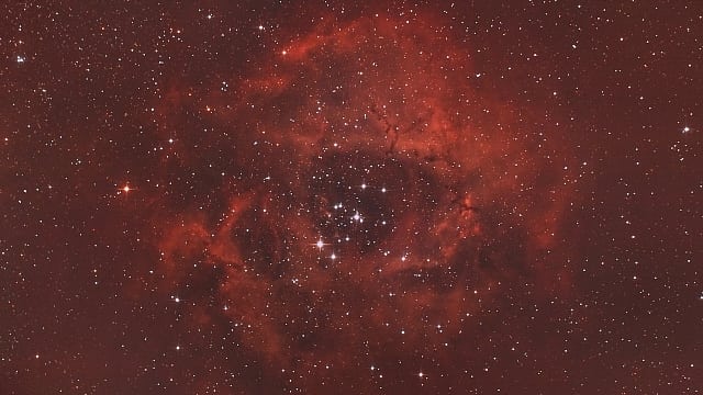 Rosettennebel NGC 2237 mit offenem Sternhaufen NGC 2244 im Sternbild Einhorn (Monoceros) Rosettennebel NGC 2237 mit offenem Sternhaufen NGC 2244 im Sternbild Einhorn (Monoceros)