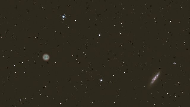 Eulennebel M 97 mit Galaxie M 108 in Ursa Major Eulennebel M 97 mit Galaxie M 108 in Ursa Major