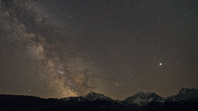 Milchstraße über den österreichischen Alpen Milchstraße über den österreichischen Alpen