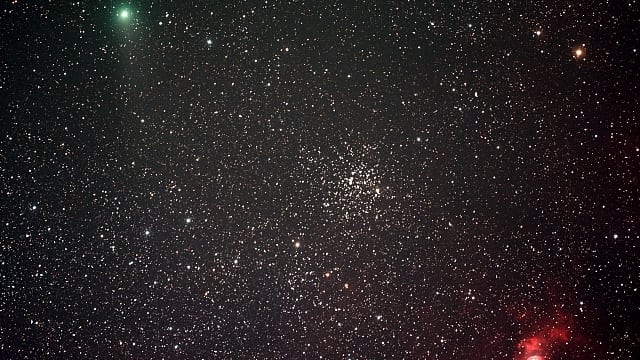 C/2012 F6 (Lemmon) + M 52 + Blasennebel C/2012 F6 (Lemmon) + M 52 + Blasennebel