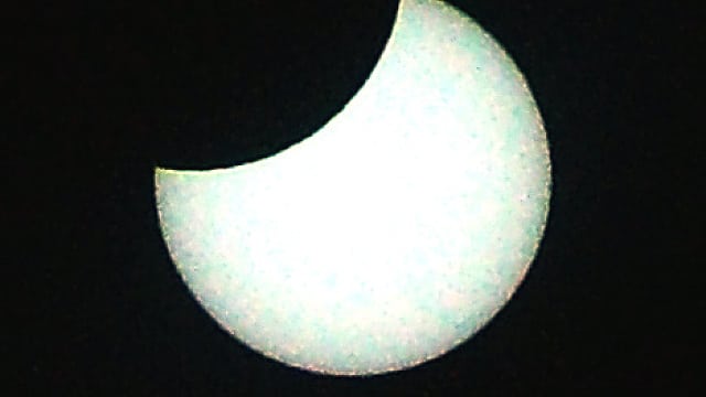 partielle Sonnenfinsternis, 25 % Bedeckung partielle Sonnenfinsternis, 25 % Bedeckung