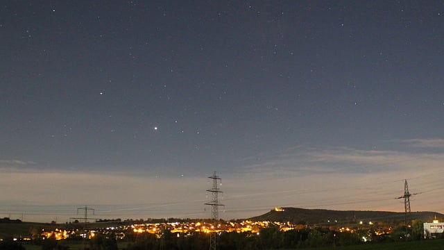 Jupiter und Saturn über Leingarten Jupiter und Saturn über Leingarten