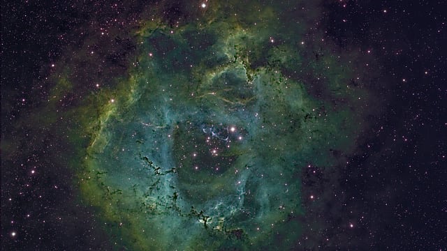 Rosettennebel mit Hubble-Palette Rosettennebel mit Hubble-Palette