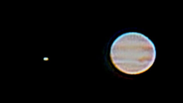 Jupiter durch kleines Teleskop Jupiter durch kleines Teleskop