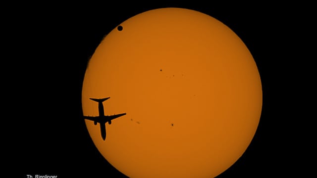 Venustransit mit Flugzeug Venustransit mit Flugzeug