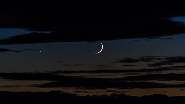 Mondsichel zwischen Venus und Jupiter... Mondsichel zwischen Venus und Jupiter...