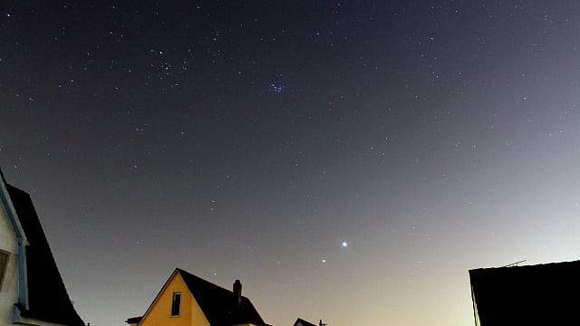 Venus und Jupiter Konjunktion Venus und Jupiter Konjunktion