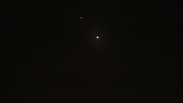 Jupiter und Saturn mit langer Brennweite Jupiter und Saturn mit langer Brennweite