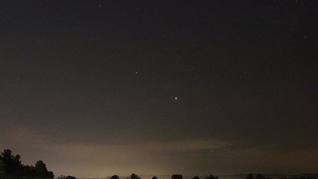 Jupiter und Saturn am Abendhimmel Jupiter und Saturn am Abendhimmel
