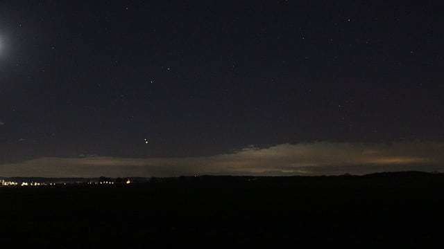 Jupiter und Saturn zwei Tage vor der Großen Konjunktion Jupiter und Saturn zwei Tage vor der Großen Konjunktion