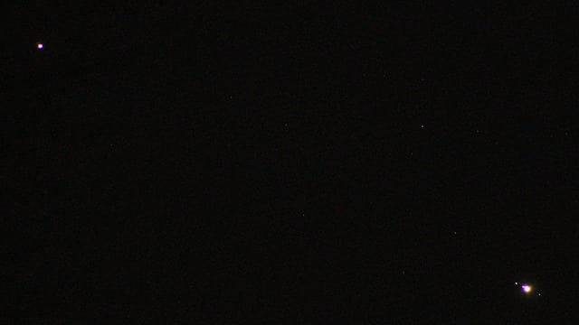 Jupiter und Saturn mit langer Brennweite Jupiter und Saturn mit langer Brennweite