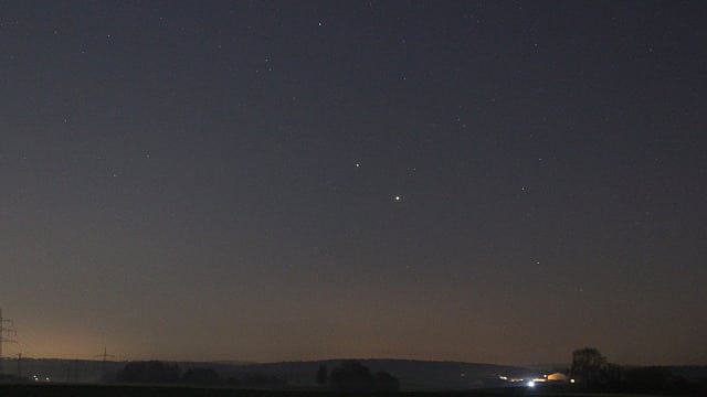 Jupiter und Saturn am Abendhimmel Jupiter und Saturn am Abendhimmel