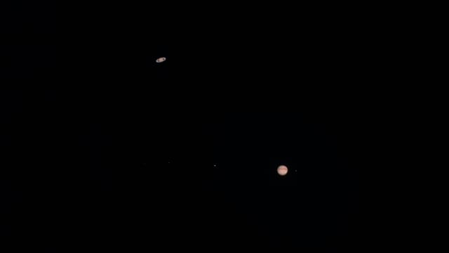 Jupiter und Saturn in Konjunktion Jupiter und Saturn in Konjunktion