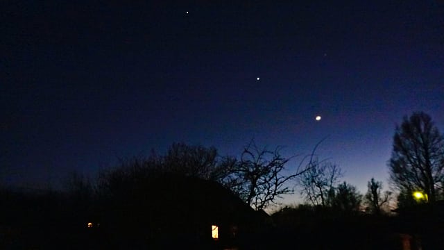 Jupiter, Venus und Mond Jupiter, Venus und Mond