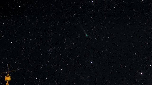 Komet Lovejoy über Münsterschwarzach Komet Lovejoy über Münsterschwarzach
