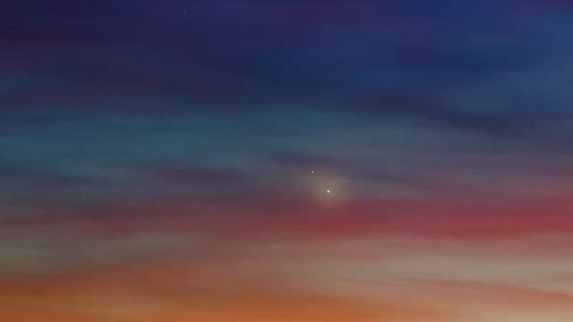 Jupiter und Saturn einige Tage vor ihrer Konjunktion Jupiter und Saturn einige Tage vor ihrer Konjunktion