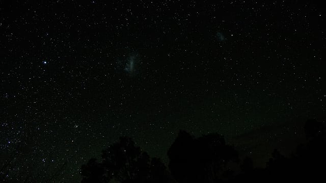 Große und Kleine Magellansche Wolke mit Canopus und NGC 2516 Große und Kleine Magellansche Wolke mit Canopus und NGC 2516