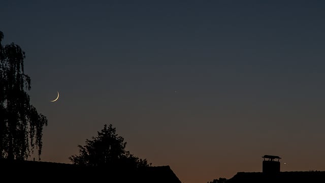 Venus - Merkur - Mondsichel am Abendhimmel Venus - Merkur - Mondsichel am Abendhimmel