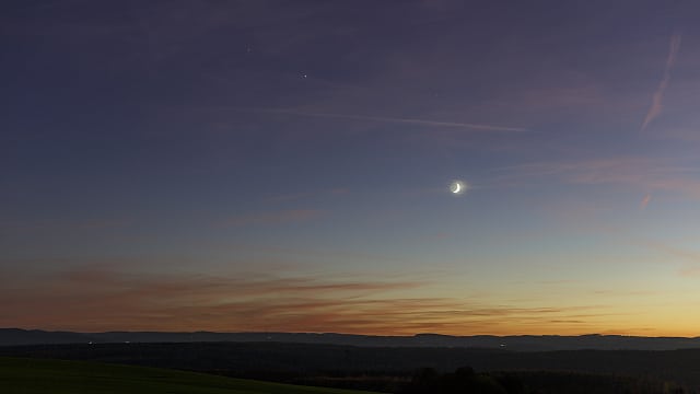 Mond, Jupiter und Saturn Mond, Jupiter und Saturn