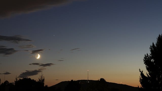 Mond, Venus und Saturn Mond, Venus und Saturn