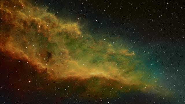 California-Nebel in der Hubble-Palette California-Nebel in der Hubble-Palette