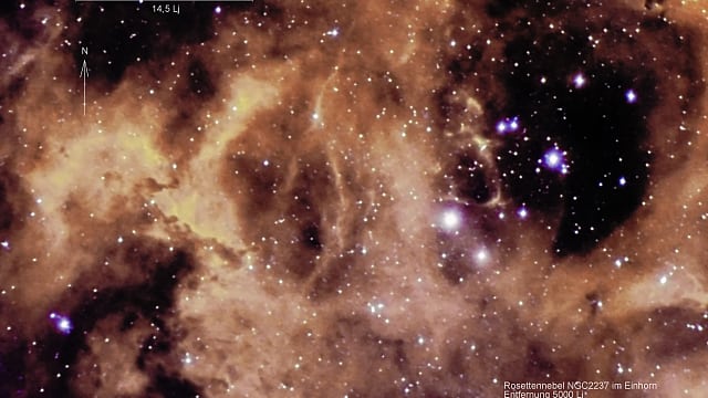 Rosettennebel NGC 2237 mit offenem Sternhaufen NGC 2244 Rosettennebel NGC 2237 mit offenem Sternhaufen NGC 2244