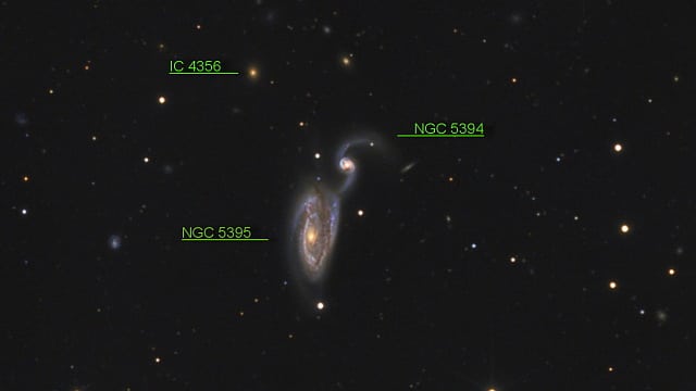 Arp 84 (NGC 5394/5395) Objekte Arp 84 (NGC 5394/5395) Objekte