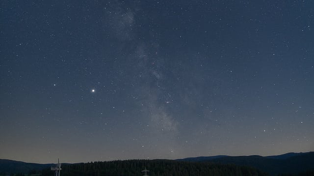 Die Milchstraße über dem Schwarzwald Die Milchstraße über dem Schwarzwald