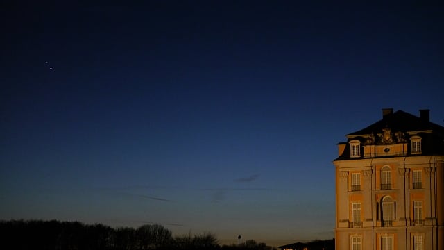 Jupiter und Saturn über Schloss Augustusburg, Brühl Jupiter und Saturn über Schloss Augustusburg, Brühl