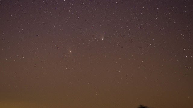Andromedagalaxie und Komet PANSTARRS Andromedagalaxie und Komet PANSTARRS