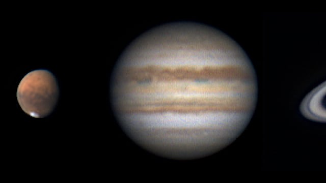 Vier Planeten in der Nacht vom 8. zum 9. August 2020 Vier Planeten in der Nacht vom 8. zum 9. August 2020