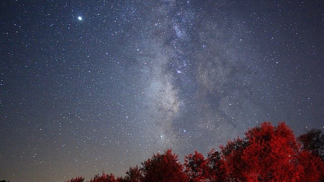 Saturn, Jupiter und die Milchstraße Saturn, Jupiter und die Milchstraße