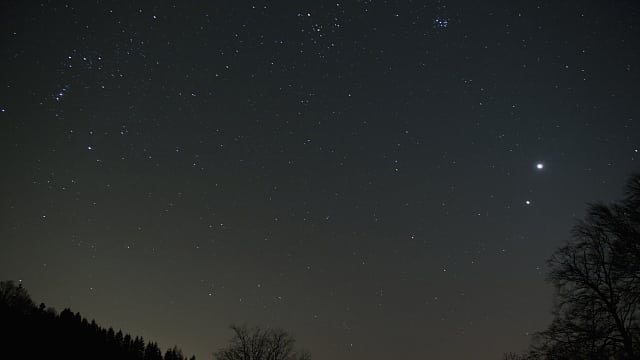 Venus und Jupiter am Nachthimmel Venus und Jupiter am Nachthimmel