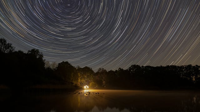 Startrails über dem Wollnysee Startrails über dem Wollnysee