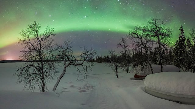 Polarlichterpanorama, Nordfinnland Polarlichterpanorama, Nordfinnland