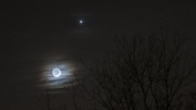 Mond und Venus Mond und Venus