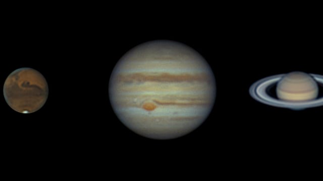 Collage: Die Planeten im Jahr 2020 Collage: Die Planeten im Jahr 2020